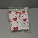 Hilinker Women's Graphic 2 Piece Pajama Set Summer Cute Crop Cami Top and Shorts Ribbed Sleepwear Sets White Red Heart Small