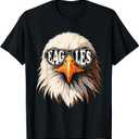 Eagle With Sunglasses Men Women Kids Classic T-Shirt (Black, L)
