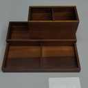 Walnut Wood Desk Organizer for Office, Pen Holder for Desk, Pen Organizer for Desk, Walnut Pencil Holder