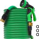 Garden Hose 100FT, Expandable Water Hose with 4 Layer Latex Core & 3/4 inch Solid Brass Fittings, Flexible Lightweight Water Hose Pipe, Lightweight & No-Kink Flexible Hose for Yard Washing
