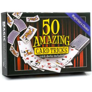 Magic Makers 50 Amazing Card Tricks Kit for All Ages with Trick Decks Included