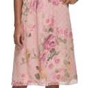 Jessica Howard Women's Fit and Flare Midi Dress with Tie Neck in Chiffon Lurex 8