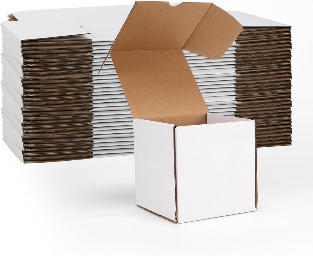 ZBEIVAN 5x5x5 White Small Shipping Boxes, 30 Packs Corrugated Cardboard Mailer Boxes for Packaging Small Business Mailing Gifts Wrap Boxes with Lids