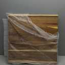 24 Inch Extra Large Square Ottoman Table Tray with Handles Large Acacia Wood Serving Decorative Ottoman Wood Tray for Kitchen Coffee Sofa Table Organizer Storage Topper