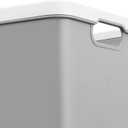 Whitmor 6-Pack Plastic Storage Bin, Stackable Pantry Organizer Bins, Gray