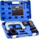 Orion Motor Tech Heavy Duty Ball Joint Press & U Joint Removal Tool Kit with 4x4 Adapters, for Most 2WD and 4WD Cars and Light Trucks (gray C-frame)