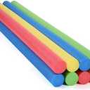 Leitee 8 Pack Pool Noodles Foam Swim Noodles 52 Inch Swimming Pool Noodle Bulk Bright Noodle Float Heavy Duty for Christmas Decorations, (Red And Blue)