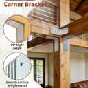 Heavy Duty L Brackets 4-Pack, 5x5x2.5 Inch 300lb Capacity Durable Steel Corner Braces, 90 Degree Angle Brackets for Wood, Shelves, Pergola, Deck, Fence, Furniture (Galvanized-4PCS)
