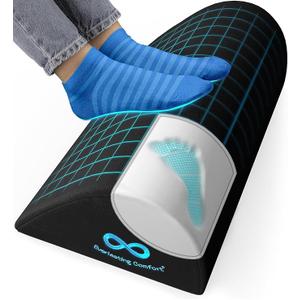 Everlasting Comfort Memory Foam Foot Rest Under Desk - Ergonomic Footrest for Home and Office, Ideal Office Accessory for Foot Support, Repose Pied Bureau