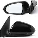 Driver Side Mirror (Left/LH) Compatible with Hyundai Elantra 2017-2020, Power Adjust, Manual-Folding, 3-Pin Connector, Black Housing, Replaces 87610F3050, HY1320224