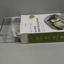 Over the Sink Expandable Dish Drainer Drying Rack In Stainless Steel for Small Kitchen, Counter Space Saving Modern Compact Metal Above Plate Dryer Strainer, Adjustable Hanging Inside Drain Holder (Silver)