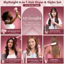 StyleVibe 6-in-1 Air Styler, Hair Dryer & Blow Dryer Brush with Travel Case - Auto Wrap Curls (L/R), Fast Drying, Thermal Round Brush for Smooth Blowouts & Frizz-Free Volume, No Heat Damage