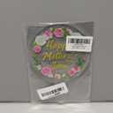 Happy Mothers Day Cake Topper, Acrylic Flower Love Heart Mom Cake Decorations, Mothers Day Cupcake Topper and Centerpieces for Mom Birthday Party Supplies Mother's Day Decorations - Gold and Pink