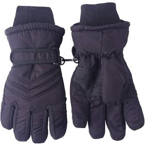kimmyku Waterproof Snow Ski Driving Winter Gloves for Toddler Children Kids boy Girls Black Color 3-4-5-6-7-8 Years