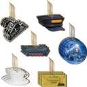 24 Pcs North Express Train Decorations Wooden Christmas Tree Hanging Ornament Christmas Train Birthday Party Decorations Believe North Pole Ticket Holiday Party