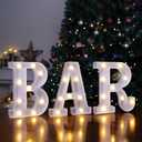 Light Up BAR Sign, Marquee LED Letters Battery Powered LED Letter Lights for Pub Home Bar Party Decoration