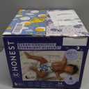 The Honest Company Comfort Dry Disposable Overnight Diapers for Sensitive Skin, Hypoallergenic, Baby Cozy Cloud and Star Signs Design Club Box Size 6 (35 lbs) 34 Count