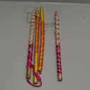 Craftsofindia Colorful Decorated Wooden Dandiya Stick 4pcs (2 Pairs) Dandia Stick For Navratri Dandiya Garba Dance
