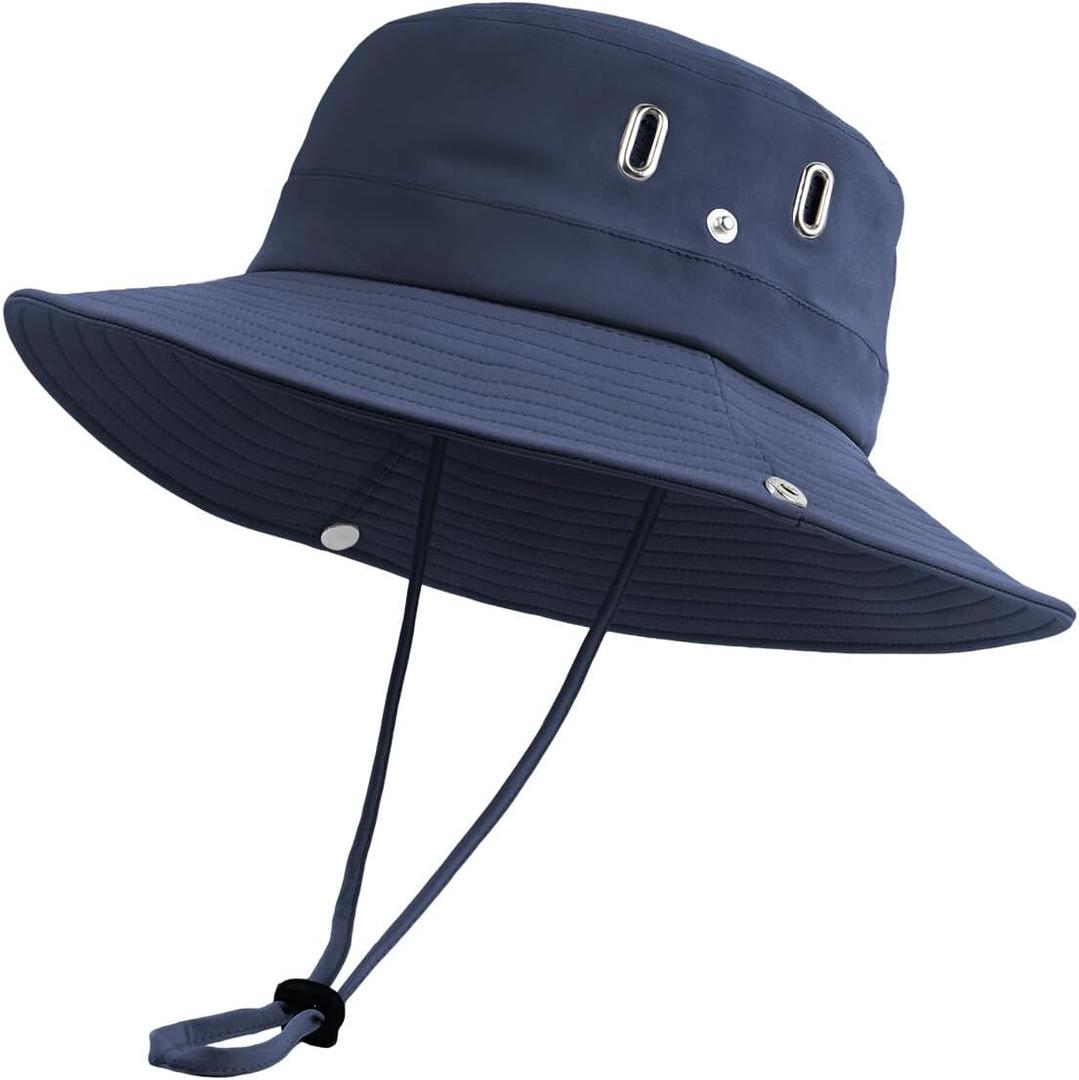 Zylioo XL XXL Boonie Hat for Big Heads, UPF50+ Wide Brim Sun Hat (Blue, XXL)