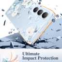 GVIEWIN for Samsung Galaxy S26 Plus Case, Clear Floral Slim Shockproof Protective Women Phone Case, Non-Yellowing, with Screen Protector&Camera Lens Protector for S26 Plus 6.7", Hibiscus