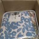 Lush Decor Sydney Reversible Cotton Quilt Set Cotton Bedding, 3 Piece Set, King, Green & Blue - Bedding Set - Blue Floral Quilt - Cottage Decor - Bedding King Size (Leaf Print)