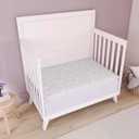 Dream On Me 2-in-1 Breathable Two-Sided 3" Portable Mini Crib Mattress, Greenguard Gold Certified, Vinyl and Breathable Fabric, White