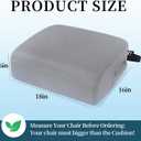 MABOZOO Extra Thick Chair Cushions,Office Chair Booster Seat Cushion to Raise Seat Height for Pain Relief,18 x 16 x 6 inch Non Slip Memory Foam Thick Cushion with Carry HandleGrey
