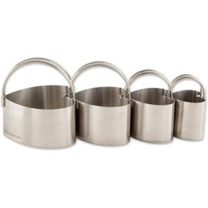 RSVP International Endurance Heart Shape Biscuit Cutters - Stainless Steel, Set of 4 | Nest for Easy Storage | For Cutting Thick or Thin Dough | Professional | Dishwasher Safe