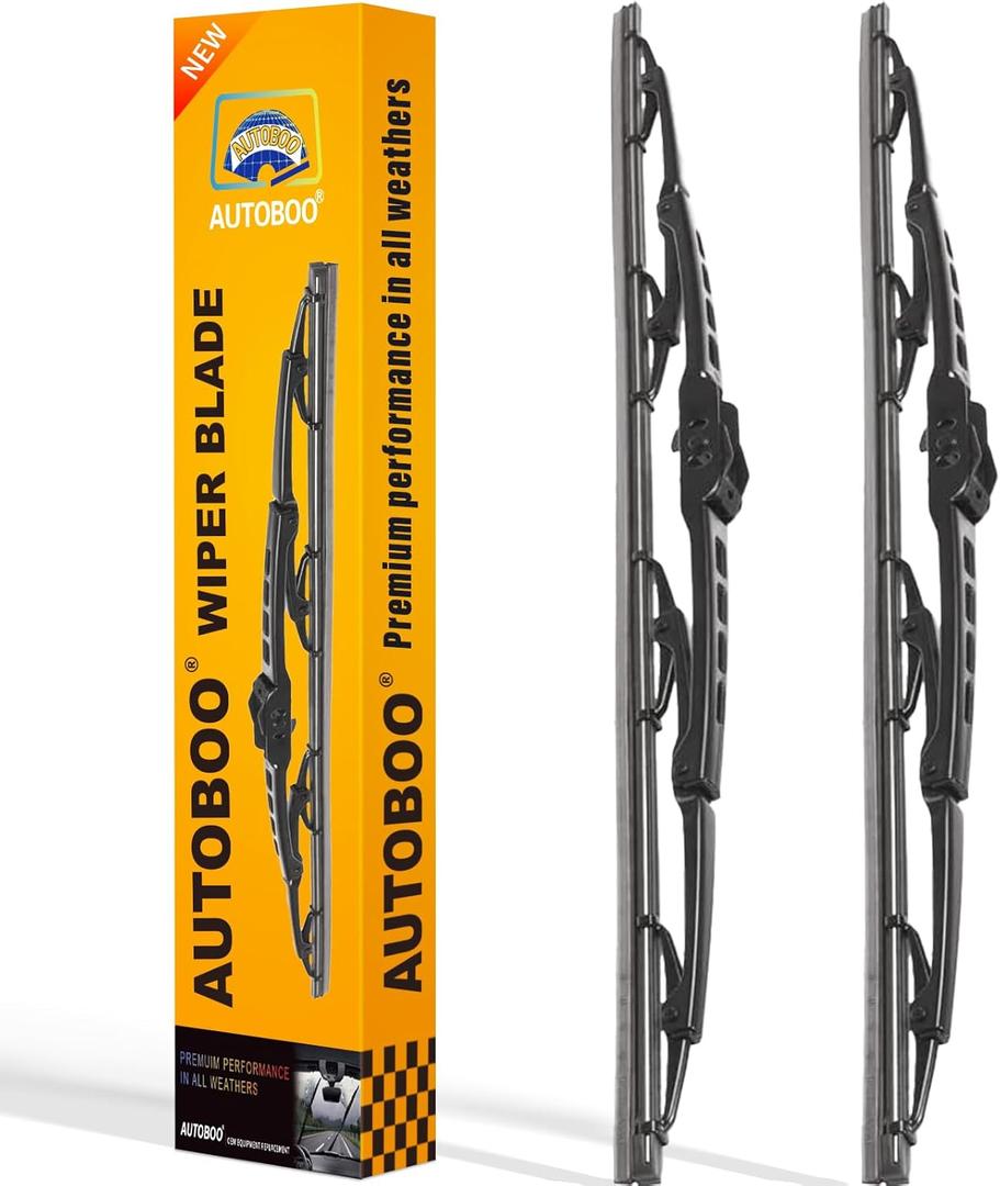 AUTOBOO 22"+22"Windshield Wipers Replacement for Ford F150 F250 F350 F450 F550 2024-2021 2020 2019 2018 2017 2016 2015 2014 2013 2012 2011 2010 2009 -Original Factory Quality Wiper Blades (Pack of 2)