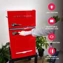 Frigidaire Retro Compact Fridge Freezer Combo, 3.1 cu. ft. Capacity, Small Top Freezer Refrigerator, Mini Fridge with Built-in Bottle Opener 19"D x 20.5" W x 33.5" H (Red)