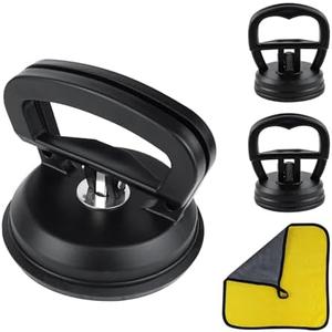 Dent Puller, Car Dent Puller Kit, 3 Pack Car Dent Puller Handle Lifter, Dent Remover Tool for Car Dent Repair, Suction Cup Dent Puller and No Paint Dent Repair Kit for Car Body Dent (3Pcs Black)