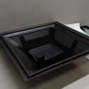 Small Fire Pit for Outside Wood Burning,Fire Bowls with Firproof Mat, Backyard Black Square Ourdoor Bonfire Pit with Waterproof Cover for Outside Patio Camping (Black, 22 INCH)