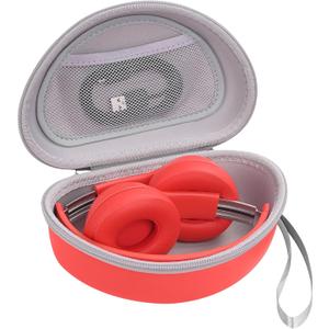 Hard Headphone Case for Beats Solo 4, Studio Pro, Solo 3, Studio 3, Solo 2,Over Ear Headphone Carrying Case with Storage Cable Bag Strap for Travel (RED)