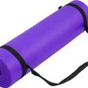 Fitvids Yoga Mat, 1/2-Inch Extra Thick High Density Exercise Mat, Anti-Tear Exercise Yoga Mat with Carrying Strap, Suitable for Various Yoga Exercises (Purple)