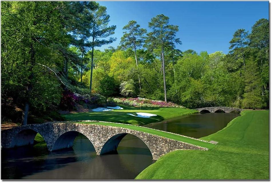 Golf Landscape Large Artwork for Bedroom Living Room Wall Art Golf Course Golf Club Home Decorations Poster Print Framed Ready to Hang 16x24inch