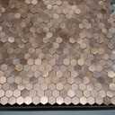 STICKGOO Peel and Stick Backsplash Tiles, Stick on Mosaic Self Adhesive Tiles, 3D Hexagon Backsplash for Kitchen Bathroom Fireplace Vanity (8PCS, Rose Gold)