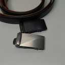 CHAOREN Leather Ratchet Belt Men 2 Pack - Customizable Fit, Effortless Style (35mm) (32" to 38" Waist Adjustable, Basic Black/Brushed Cognac)