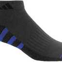 adidas Men's Superlite Stripe Low Cut Socks, Heather Dark Grey/Black/Night Grey, Large