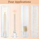 Hurricane Candle Holder Thickened Cylinder Covers 4 Pcs Taper Candle Sticks Holder Glass Tall Candlesticks Holders Centerpiece for Wedding Dining Table