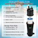 W3C17502 Swimming Pool Plus Cartridge Filter Assembly 200 Sq Ft,150 GPM Compatible with Hayward StarClear Plus,Replacement Element Part C-8319