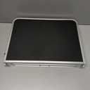 FUNYKICH 2ft Small Folding Camping Table, 3 Height Adjustable Portable Picnic Table, Lightweight Aluminum Outdoor Tables with Carry Handle for Camping, Picnic, BBQ, 58x40cm(L22.8 xW15.7), Silver