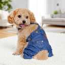 choyaxo Dog Clothes Denim Overalls Pet Strap Pants for Small Puppy Cat Pets Jean Jacket Sling Jumpsuit Dog Apparel & Accessories (Blue, Medium)