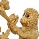Deco 79 Polystone Monkey Decorative Sculpture Home Decor Statue, Accent Figurine 8" x 3" x 11", Gold