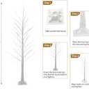 7FT Lighted Birch Chrismas Tree 1000 LED Warm White Lights with Twinkle LightsLED Artificial Tree Light for Indoor Outdoor Home and Christmas Holiday Decoration