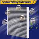 CF10285 CP285 Cabin Air Filter Fit for Toyota Camry Corolla Rav4 SIENNA Highlander for Lexus NX200T NX300 ES350 RX350 RX450H, Cabin Filter Replacement with Activated Carbon, 2 Pack