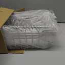 Goovilla Freezer Organizer Bins with Foldable Handle, 4 Pack Stackable Freezer Baskets for 3.5-7 Cu.FT Deep Chest Freezer Organization, White Metal Freezer Storage Bins with Better Space Utilization