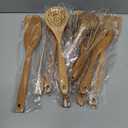 Kitchen Utenails Set with Holder, Kitchen Wooden Utensils for Cooking, Wood Utensil Natural Teak Wood Spoons for Cooking, Wooden Kitchen Utensil Set With Spatula and Ladle (11)