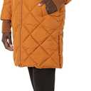 Amazon Essentials Women's Puffer Jacket, Heavyweight Diamond Quilted Knee Length Winter Coat (Large, Tan)
