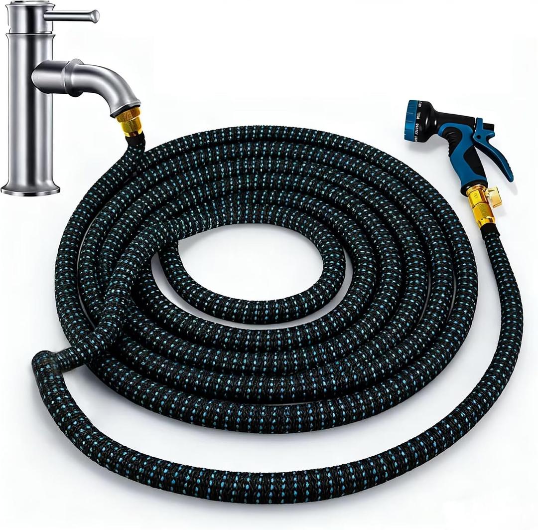 Indoor Sink Hose Attachment Faucet Suitable for Kitchen Bathroom Faucets, Watering Indoor Plants, Washing Pets, Household Cleaning Car Washing Durable Easy-to-Install Multi-Purpose Hose (50FT)