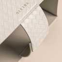 OLETHA Aesthetic Rectangle Tissue Box Cover, High Flat Box Tissues Holder Rectangular, Woven Textured, Grey